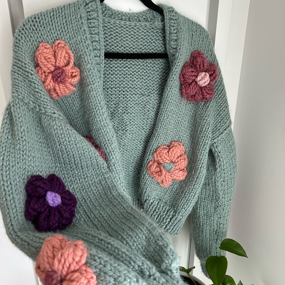Floral handmade sweater | Oversized - Picture 5 of 5